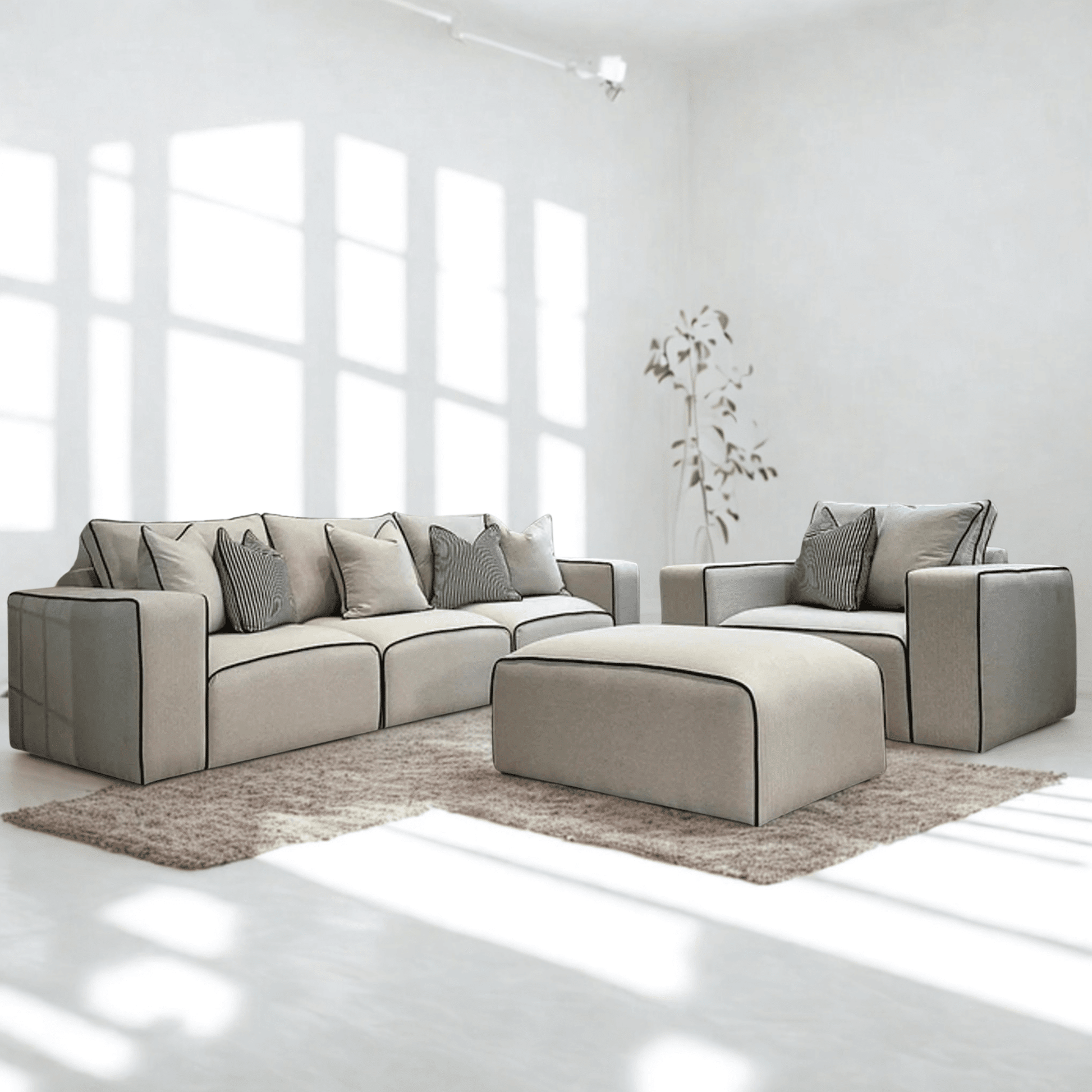 Borios 3+2 Sofa Set – Modern & Comfortable Living Room Set - Comfy Creations